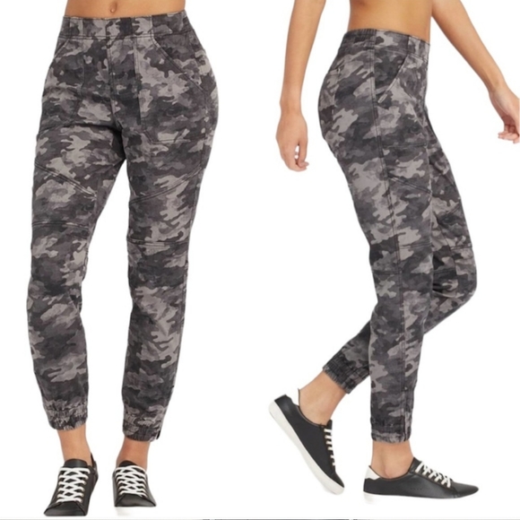 SPANX camouflage print twill joggers size medium  NWT - Picture 4 of 16